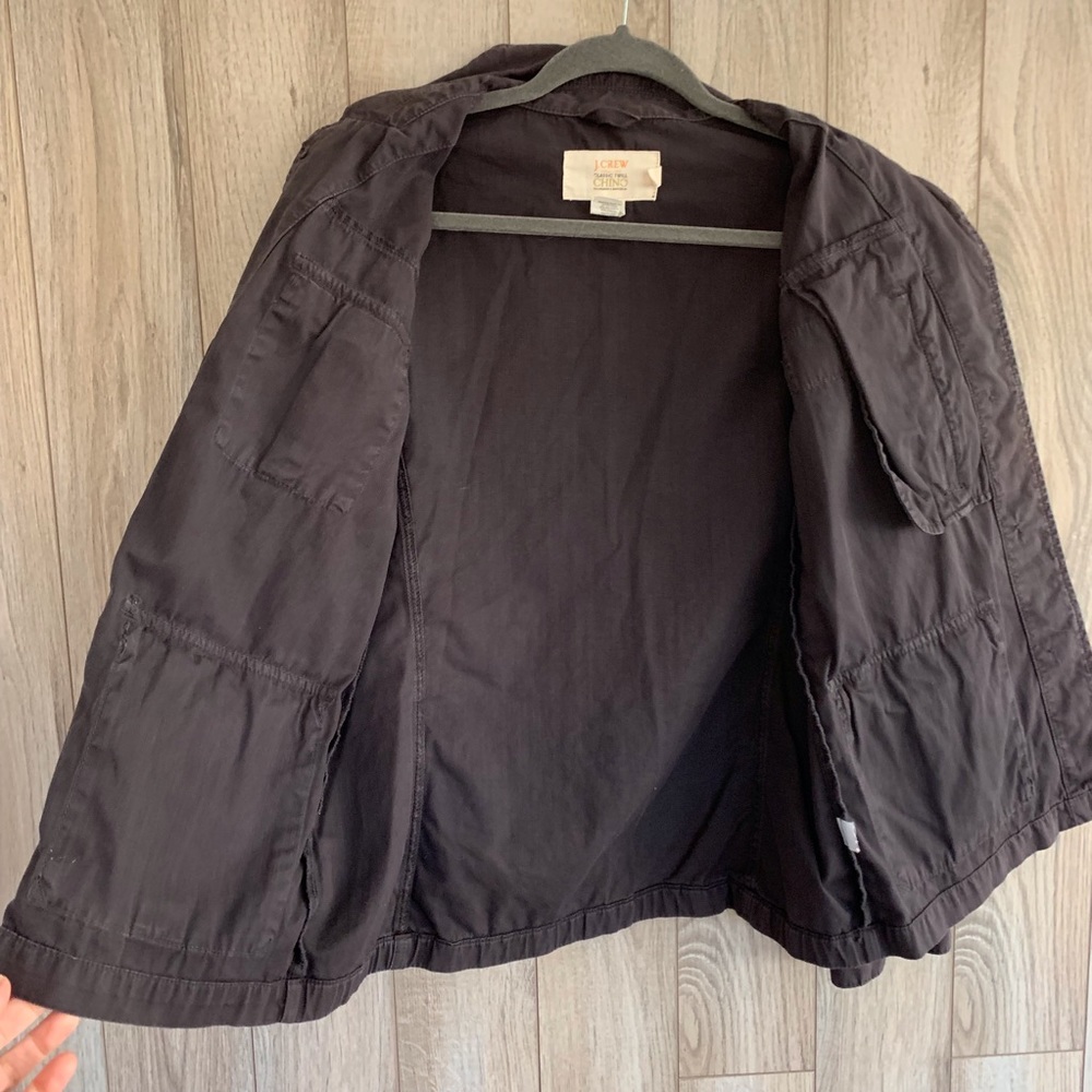 J. Crew Classic Twill Solid Lieutenant Jacket/Plum - Picture 2 of 8